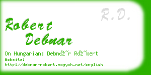 robert debnar business card